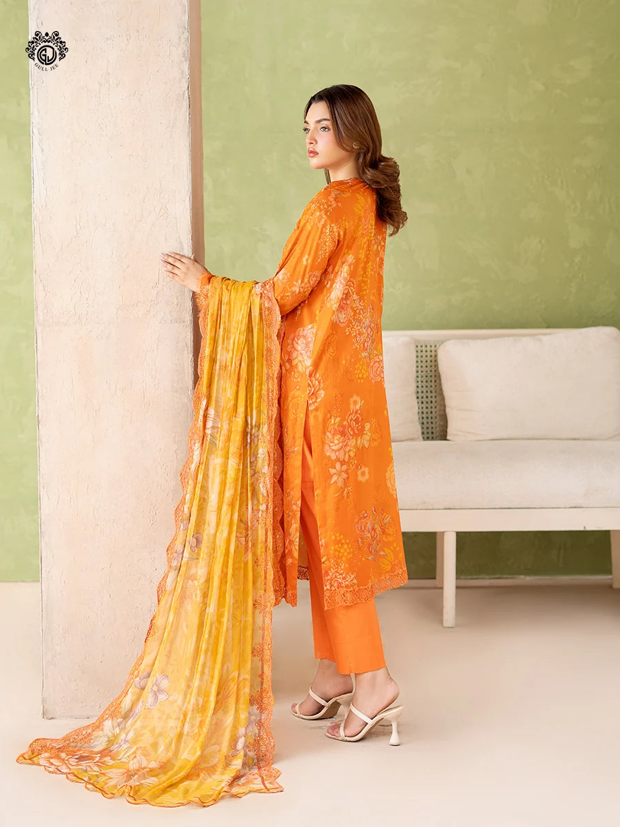 Gulljee Digital Printed Lawn Chicken kari 3 Piece Collection