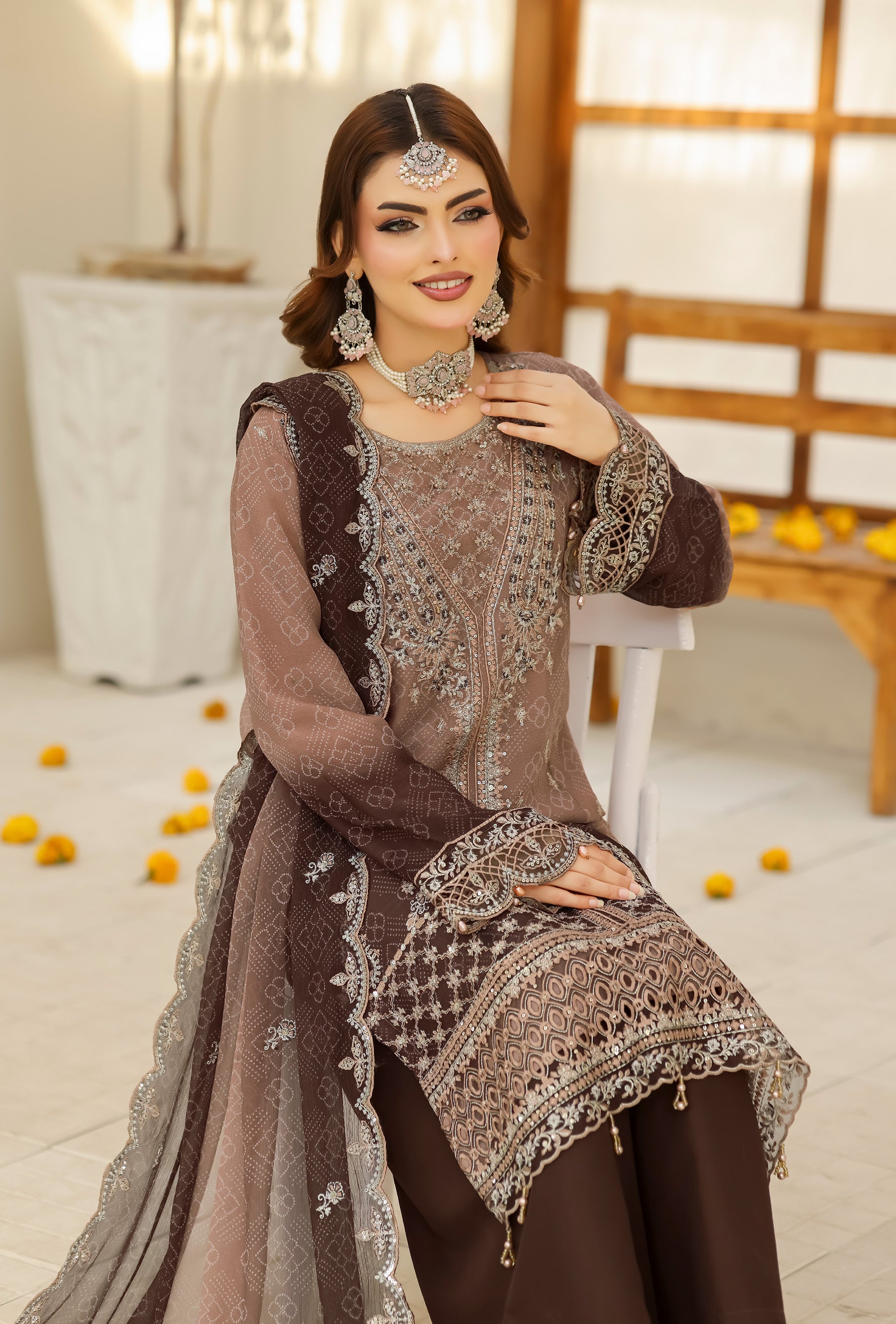 BIN HAMEED Luxurious-Embroidered Chiffon COLLECTION