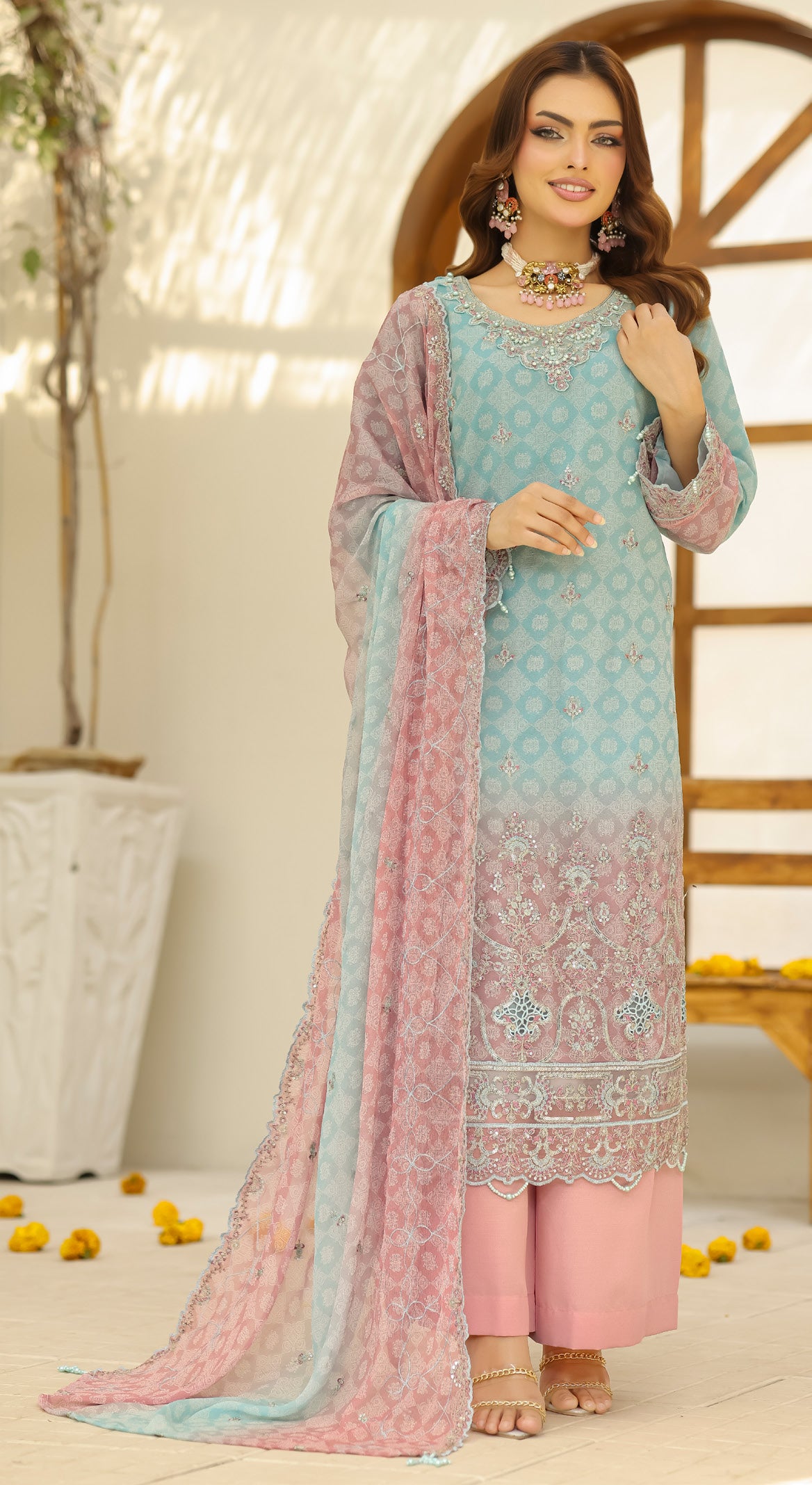 BIN HAMEED Luxurious-Embroidered Chiffon COLLECTION