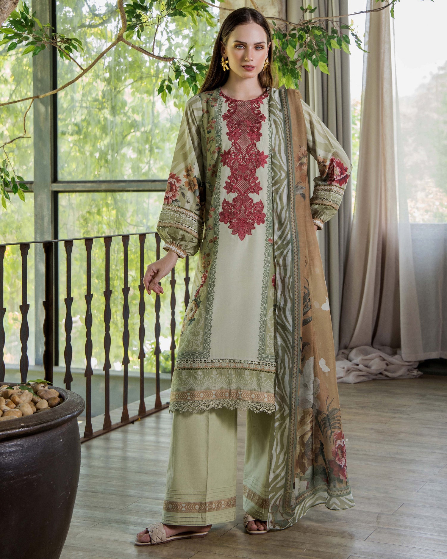 ADAN'S FLOURISH PRINT UNSTITCHED LAWN COLEECTION