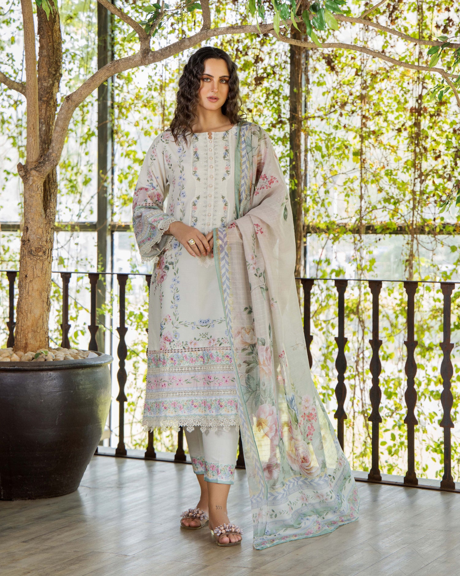 ADAN'S FLOURISH PRINT UNSTITCHED LAWN COLEECTION