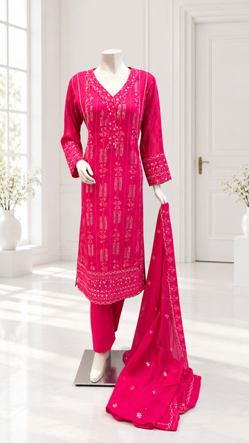 Rang Nagar Embroidered Chiffon Collection By NUR