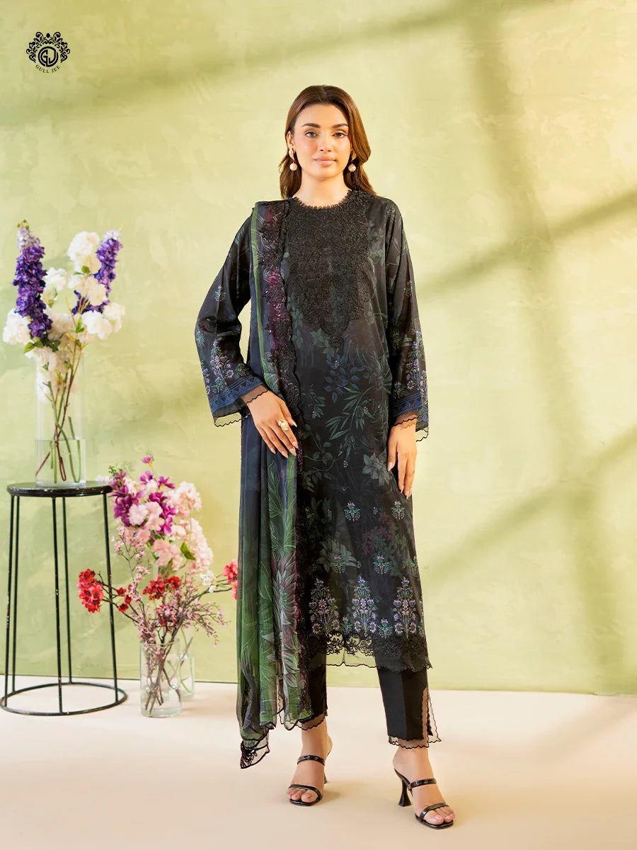 Gulljee Digital Printed Lawn Chicken kari 3 Piece Collection