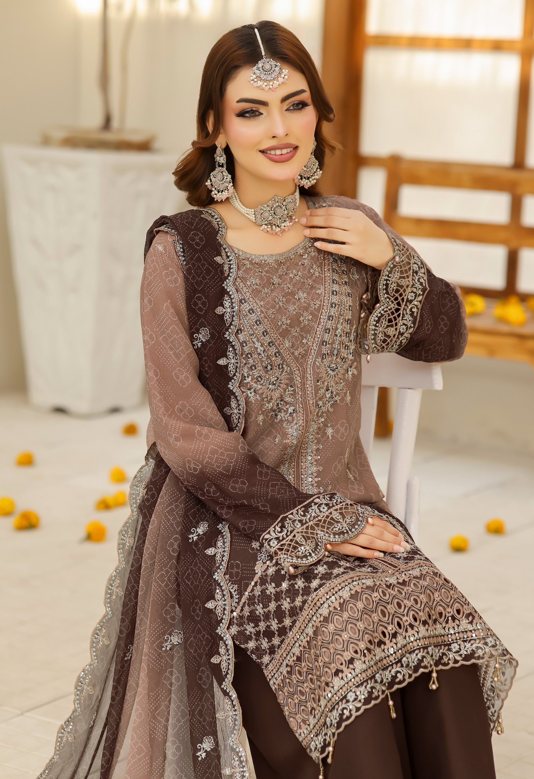 BIN HAMEED Luxurious-Embroidered Chiffon COLLECTION