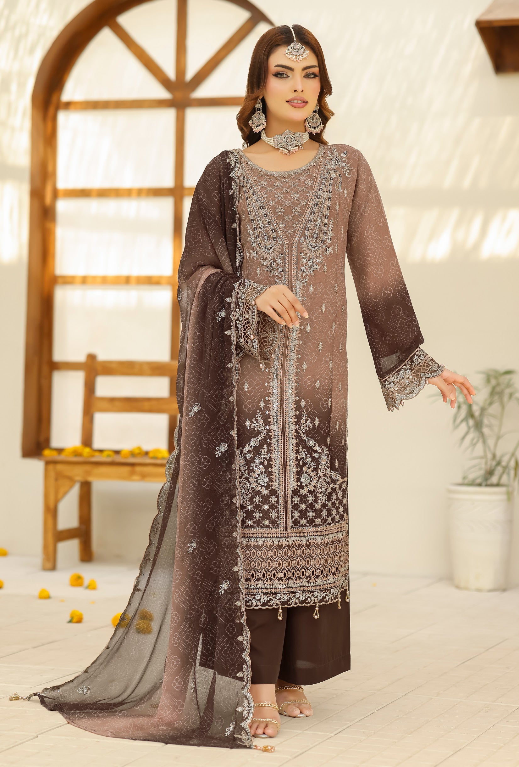 BIN HAMEED Luxurious-Embroidered Chiffon COLLECTION