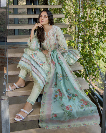 ADAN'S FLOURISH PRINT UNSTITCHED LAWN COLEECTION