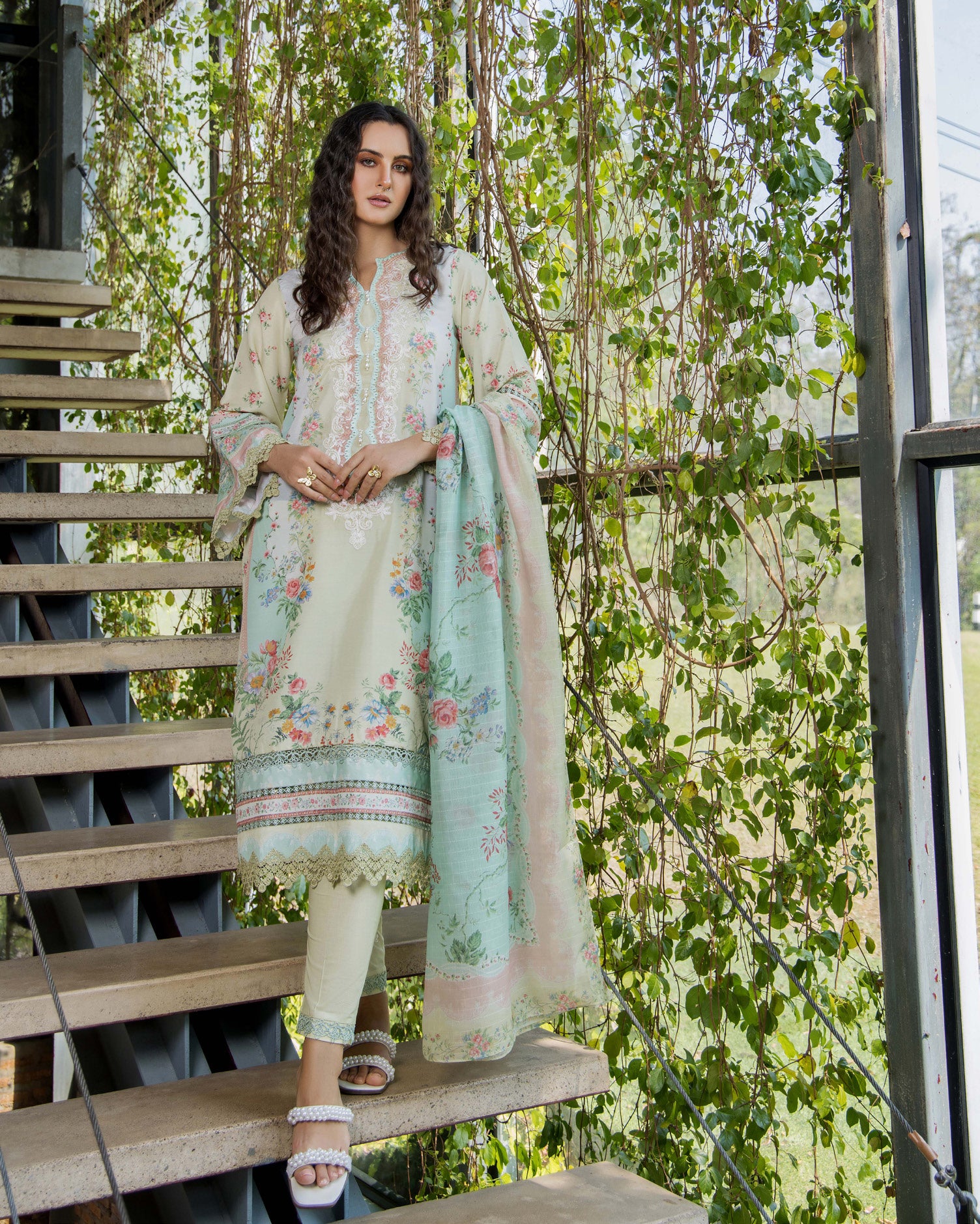 ADAN'S FLOURISH PRINT UNSTITCHED LAWN COLEECTION