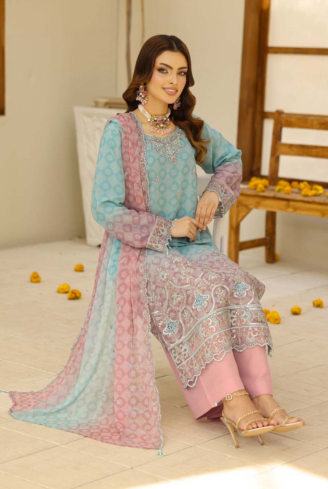 BIN HAMEED Luxurious-Embroidered Chiffon COLLECTION