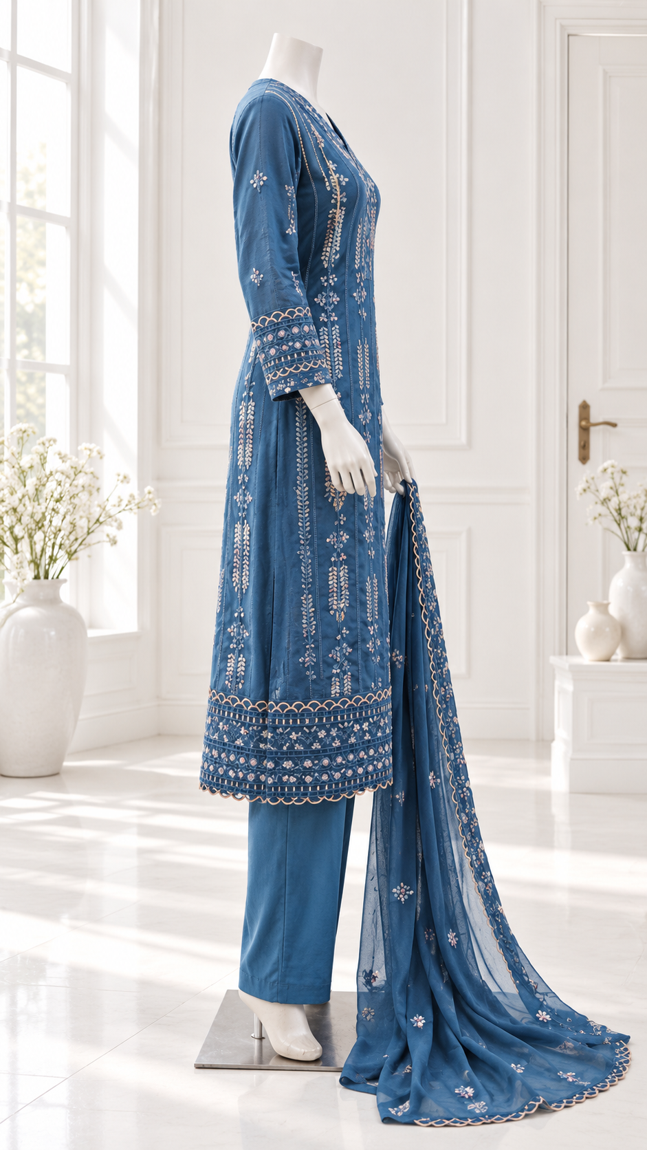 Rang Nagar Embroidered Chiffon Collection By NUR