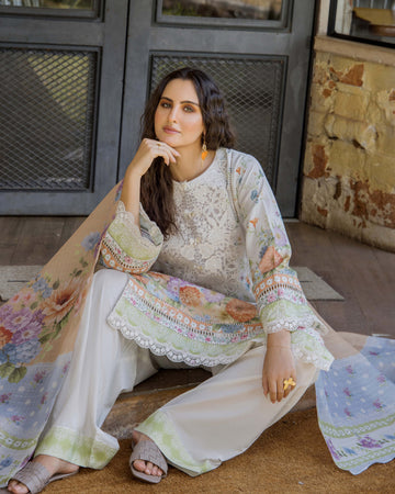 ADAN'S FLOURISH PRINT UNSTITCHED LAWN COLEECTION