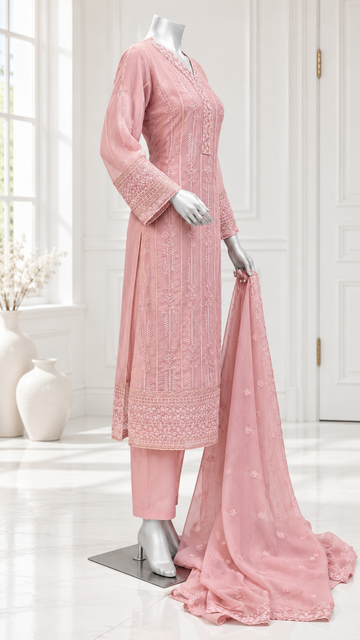 Rang Nagar Embroidered Chiffon Collection By NUR