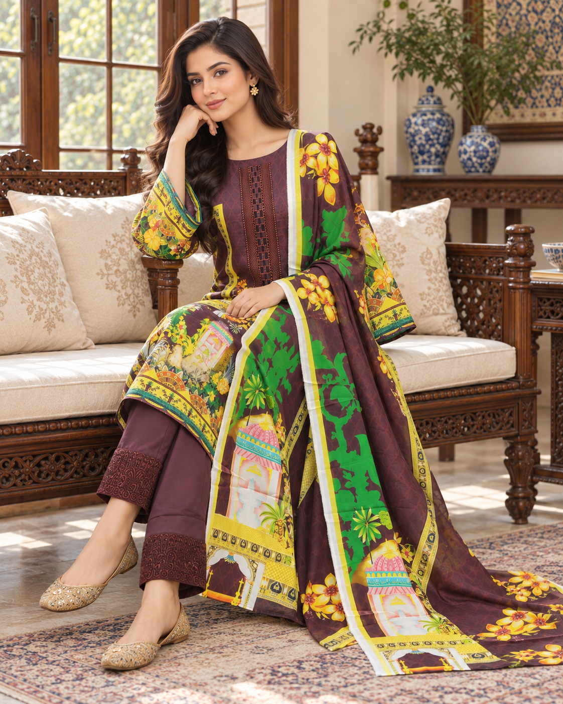 New Ready Made Digital Printed Suit From The Brand Bin Saeed