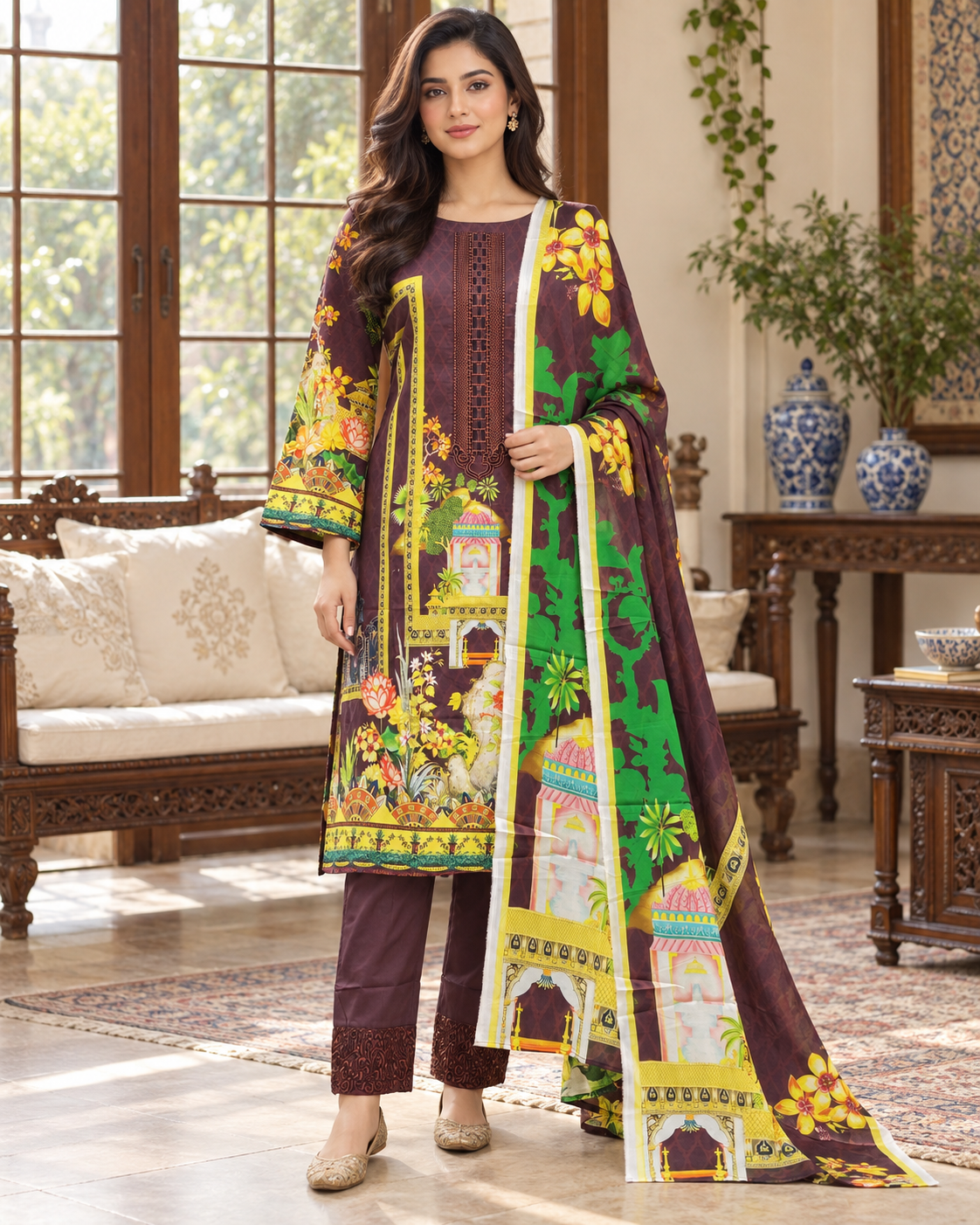 New Ready Made Digital Printed Suit From The Brand Bin Saeed