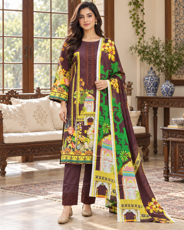 New Ready Made Digital Printed Suit From The Brand Bin Saeed