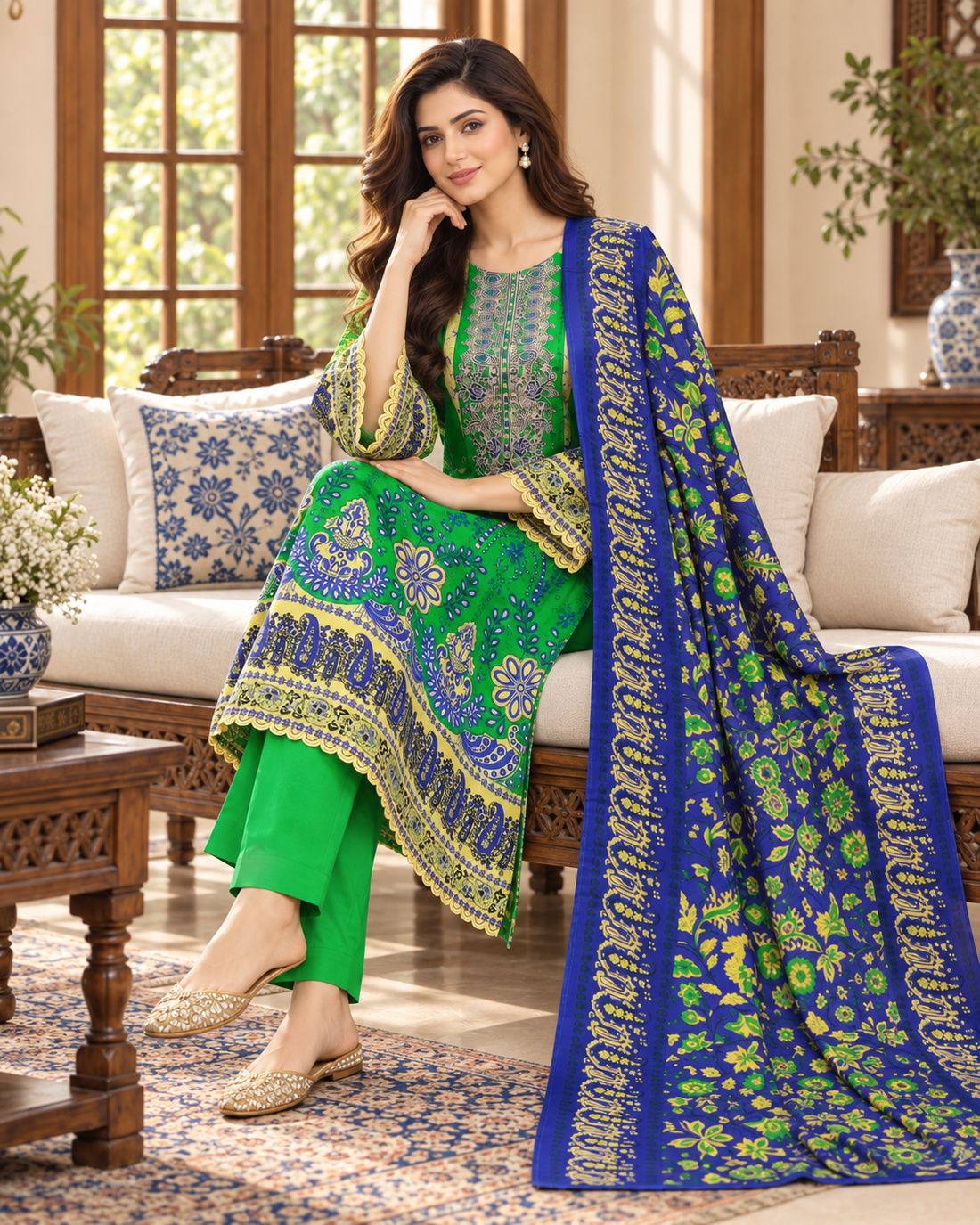 New Ready Made Embroidered Suit From The Brand Bin Saeed