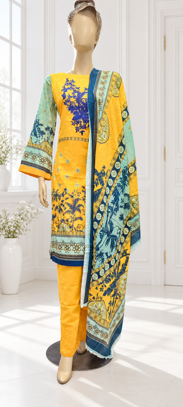 New Ready Made Embroidered Suit From The Brand Bin Saeed