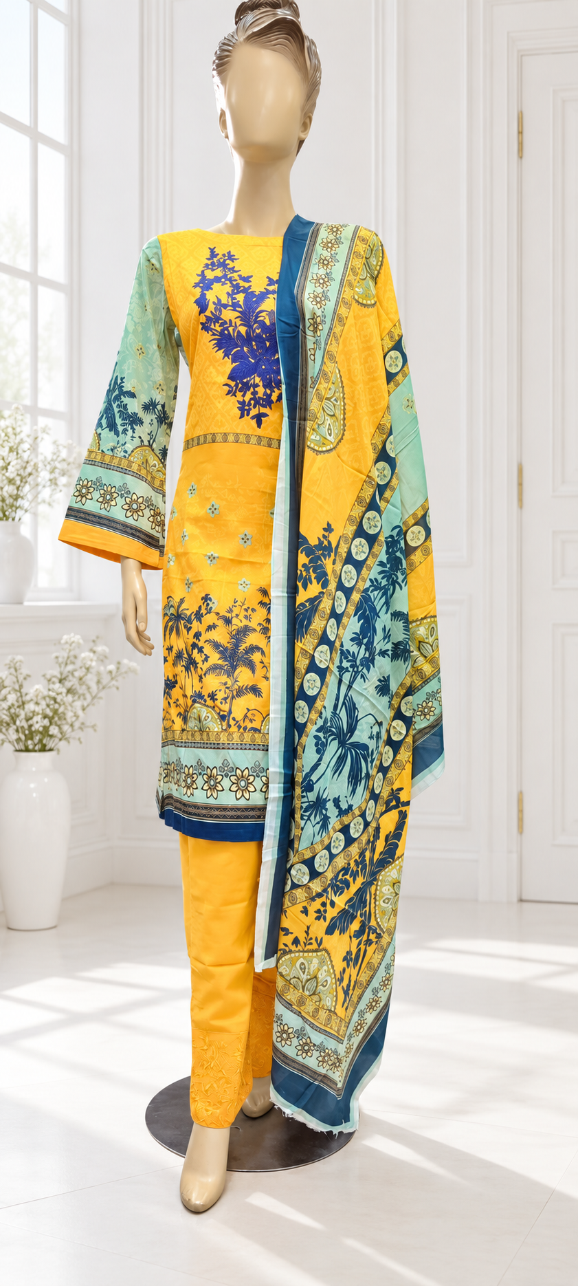 New Ready Made Embroidered Suit From The Brand Bin Saeed
