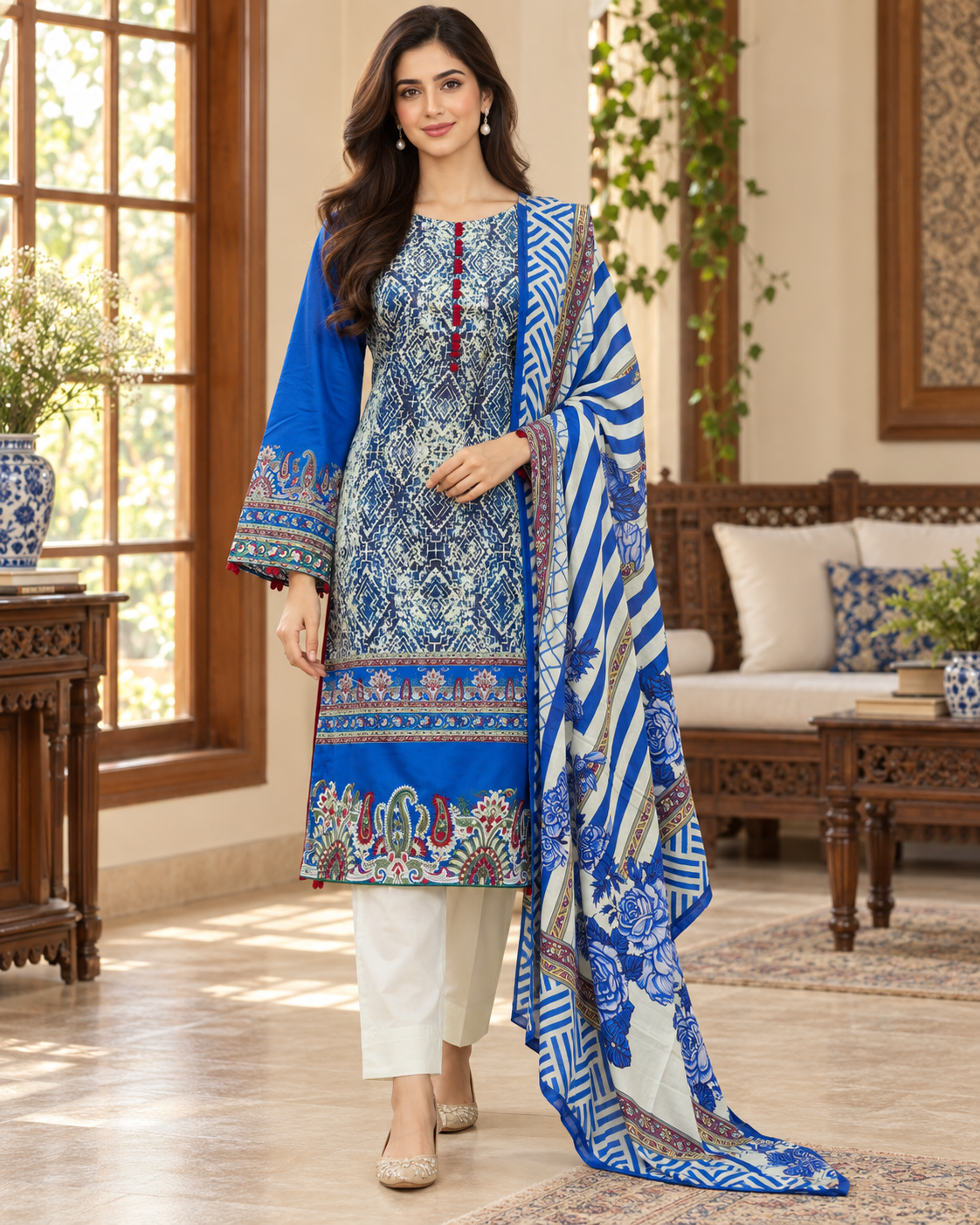 New Ready Made Embroidered Suit From The Brand Bin Saeed