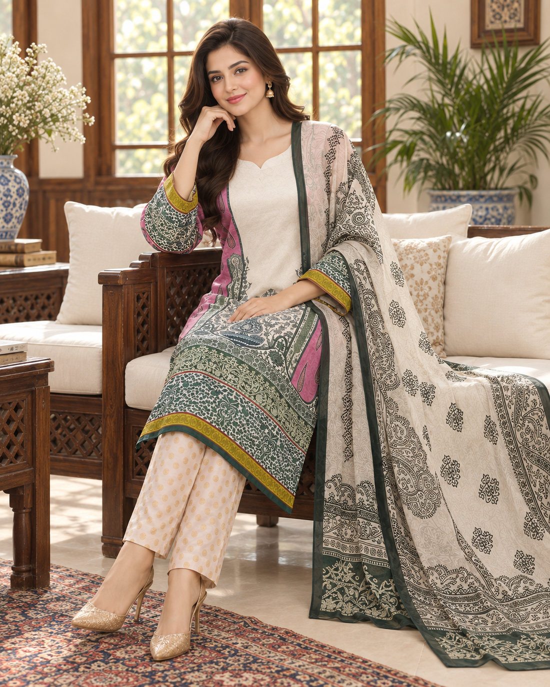 New Ready Made Digital Printed Suit From The Brand Bin Saeed