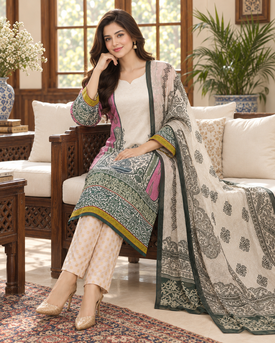 New Ready Made Digital Printed Suit From The Brand Bin Saeed