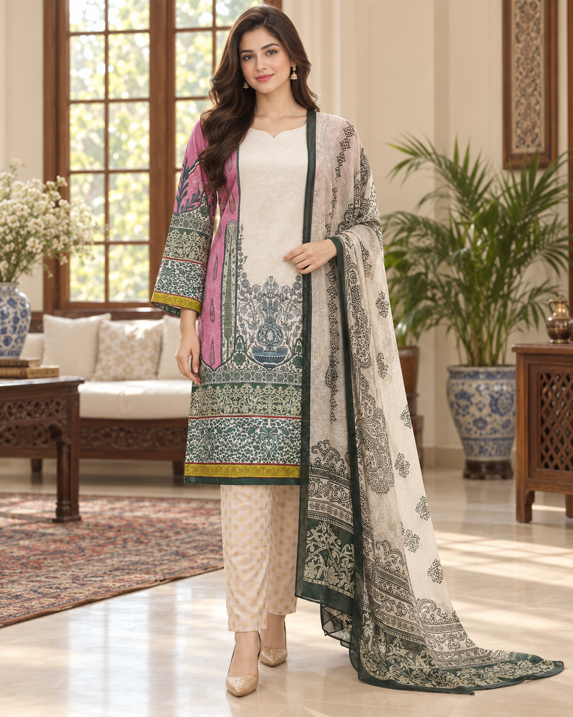 New Ready Made Digital Printed Suit From The Brand Bin Saeed