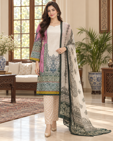 New Ready Made Digital Printed Suit From The Brand Bin Saeed