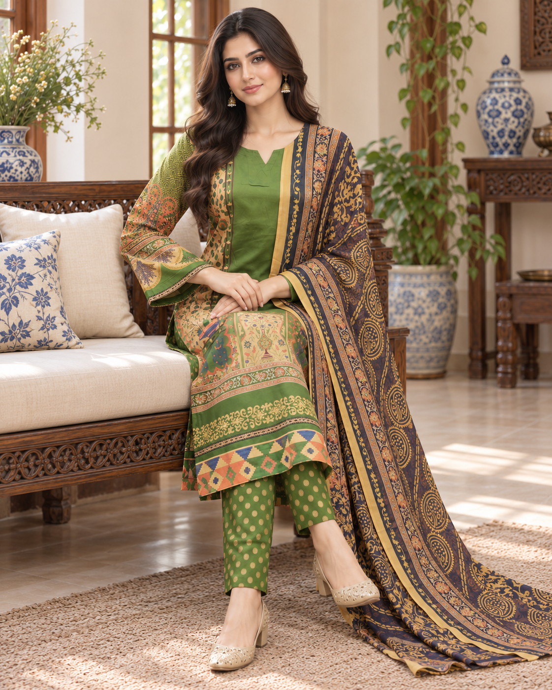 New Ready Made Digital Printed Suit From The Brand Bin Saeed