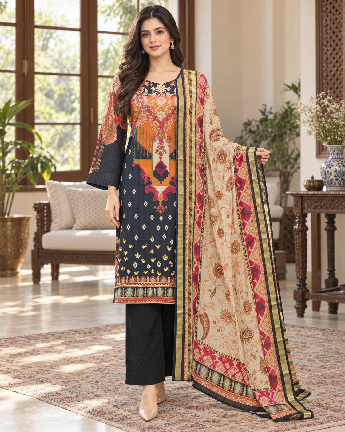 New Ready Made Digital Printed Suit From The Brand Bin Saeed
