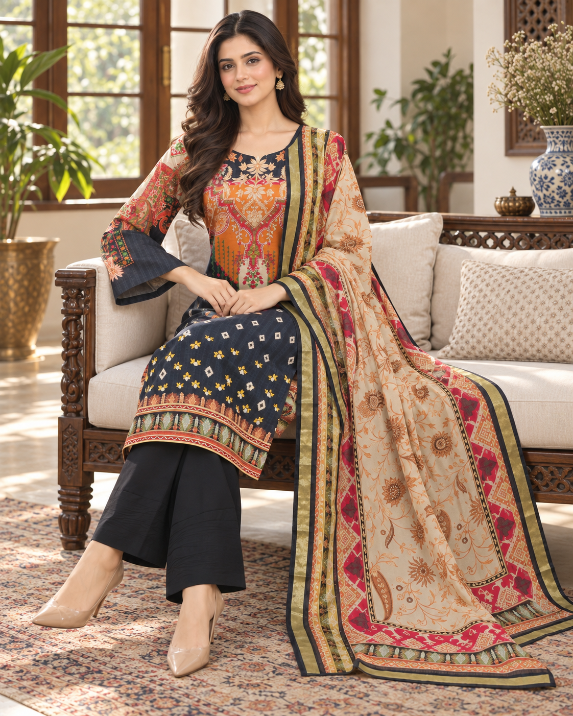 New Ready Made Digital Printed Suit From The Brand Bin Saeed