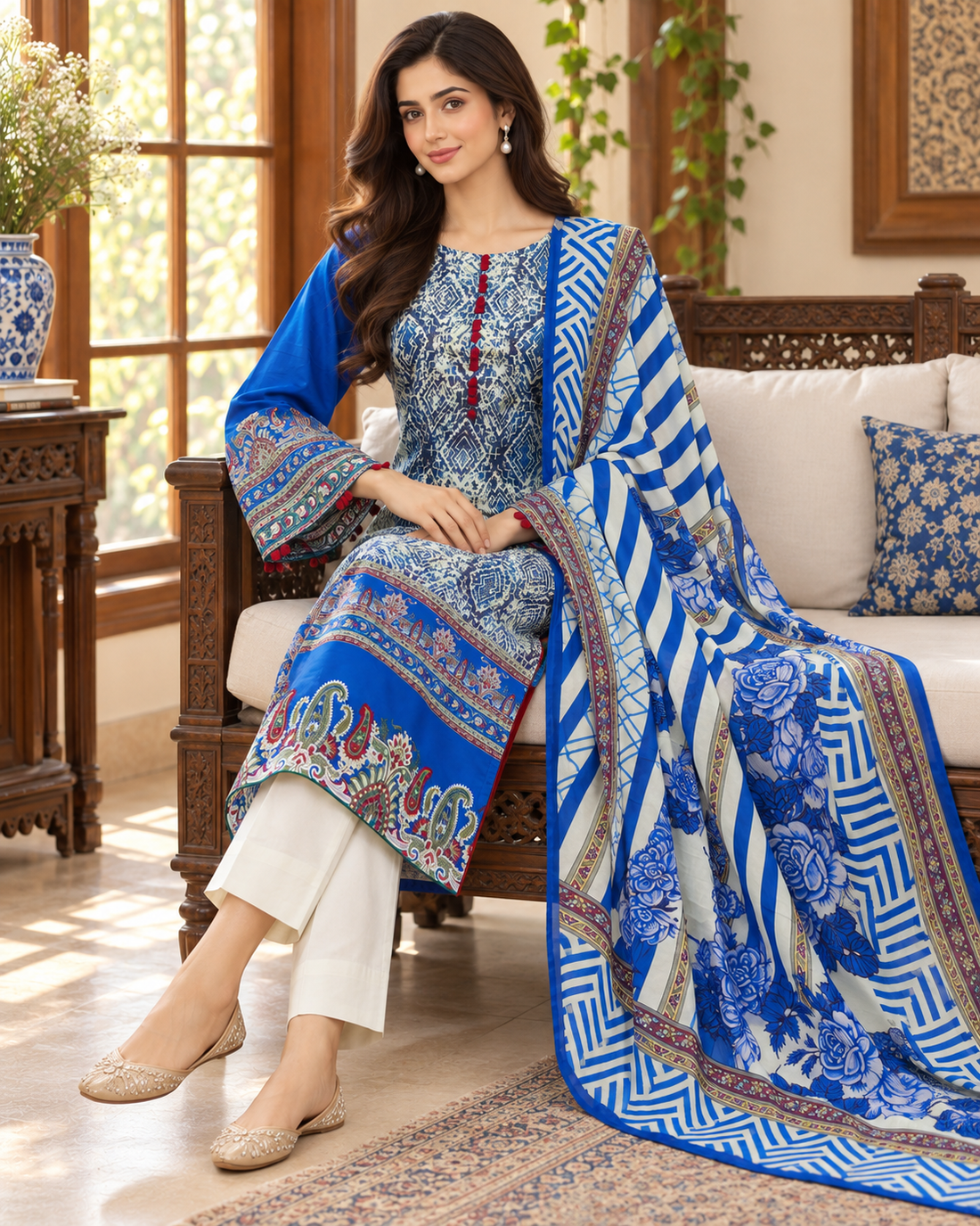 New Ready Made Embroidered Suit From The Brand Bin Saeed
