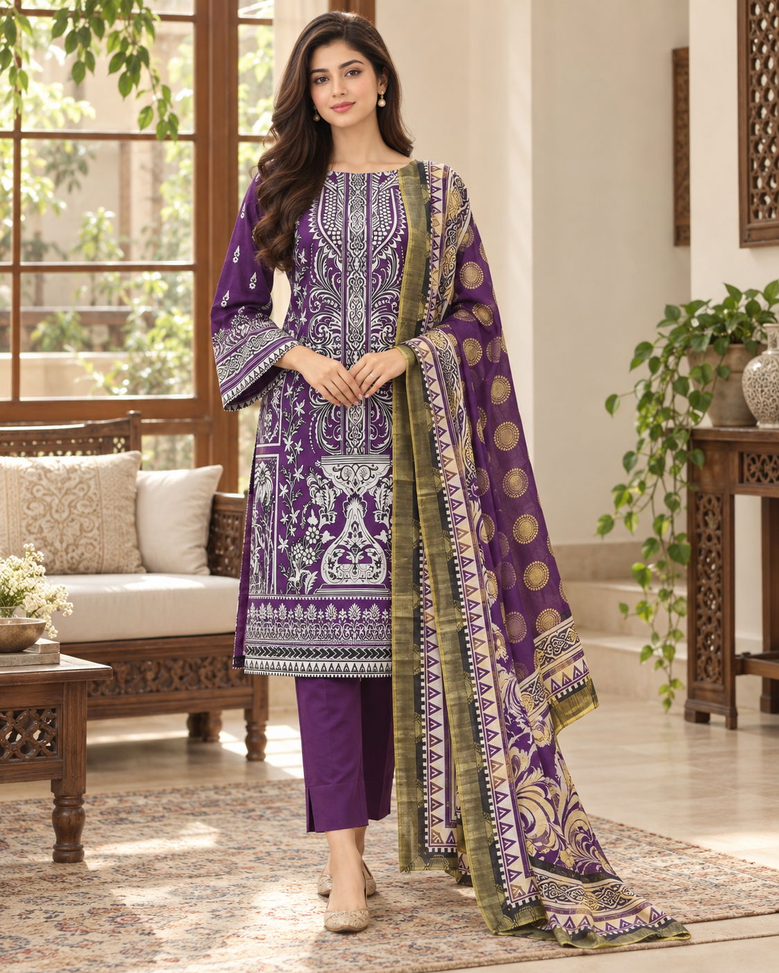 New Ready Made Digital Printed Suit From The Brand Bin Saeed