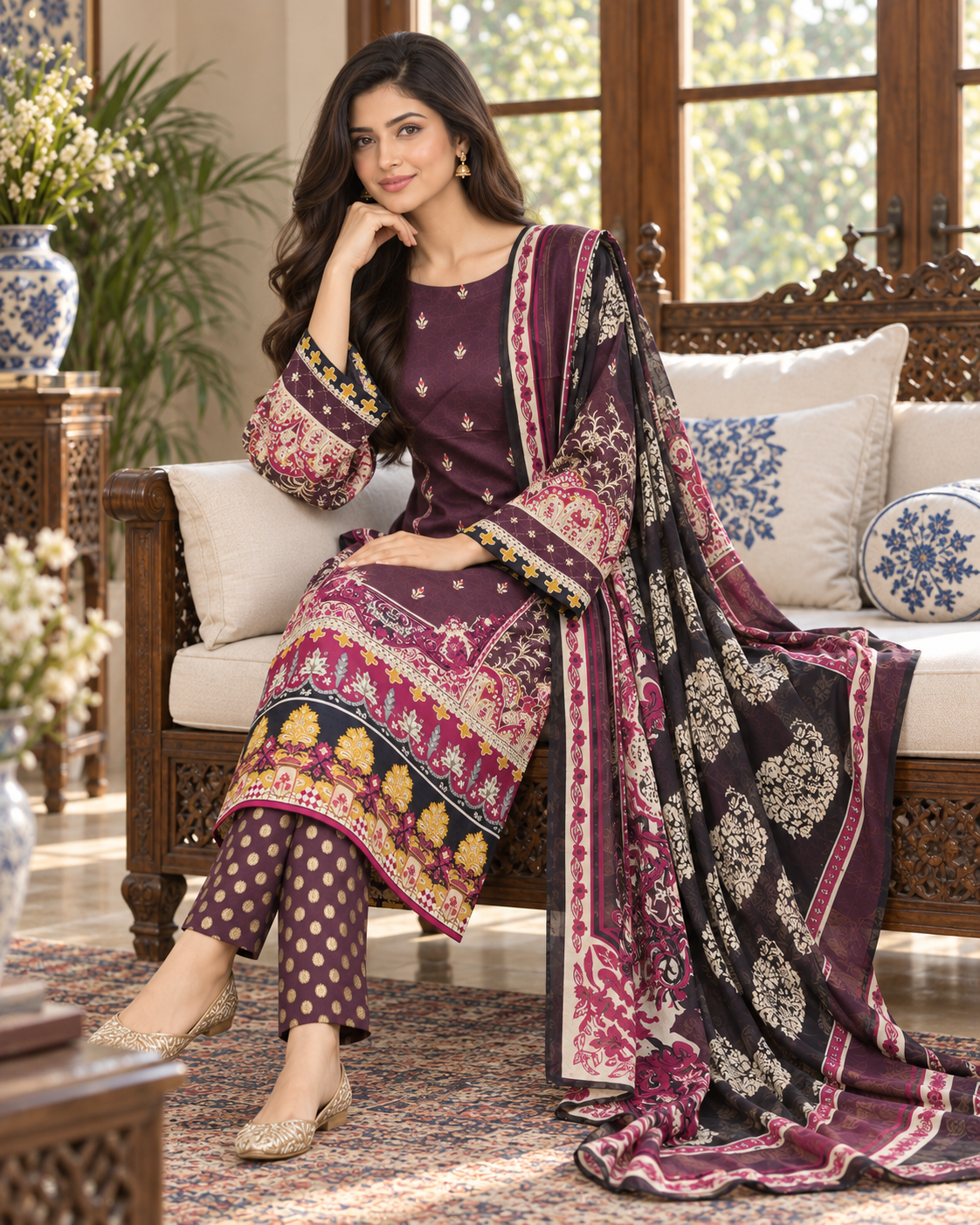 New Ready Made Digital Printed Suit From The Brand Bin Saeed