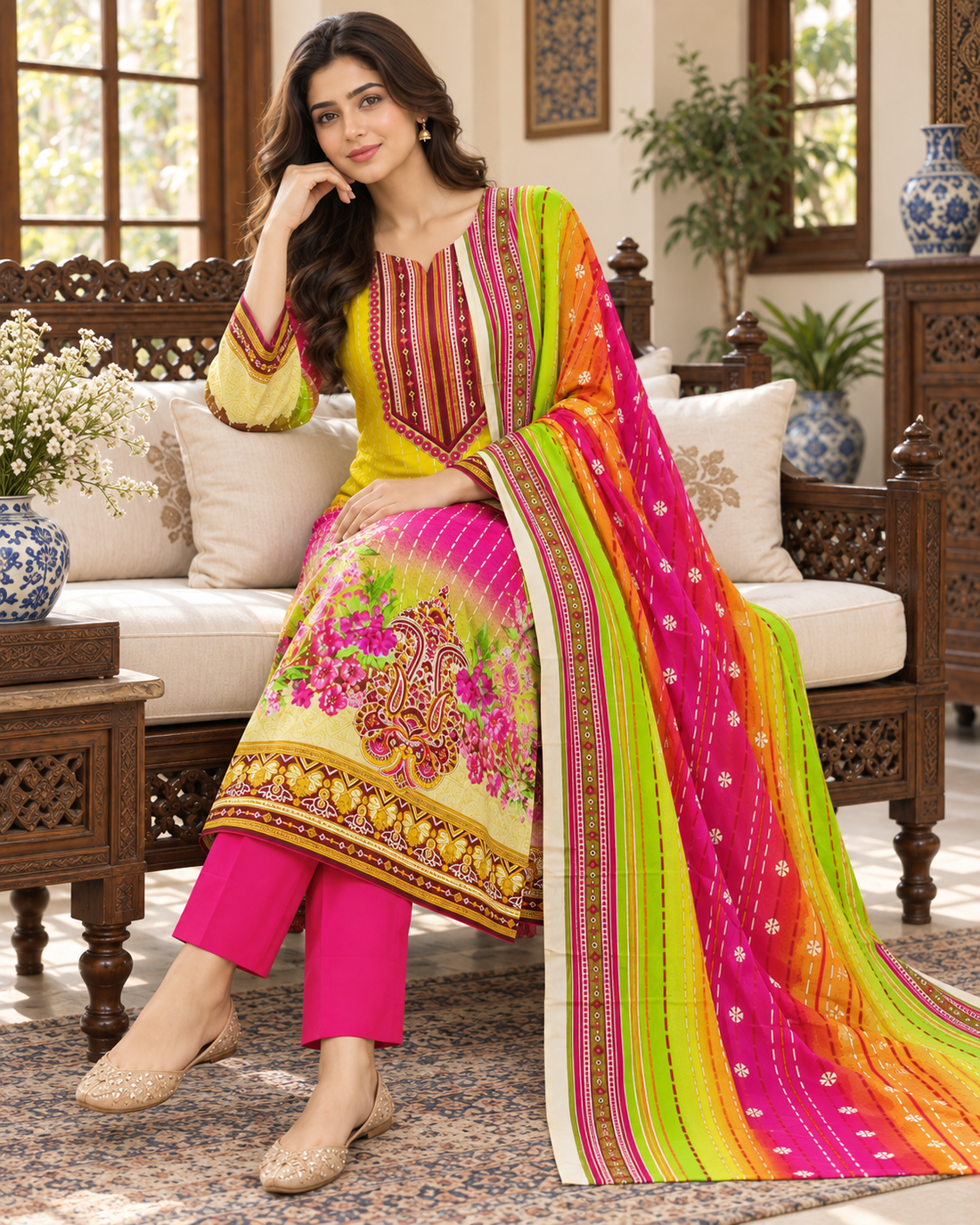 New Ready Made Digital Printed Suit From The Brand Bin Saeed