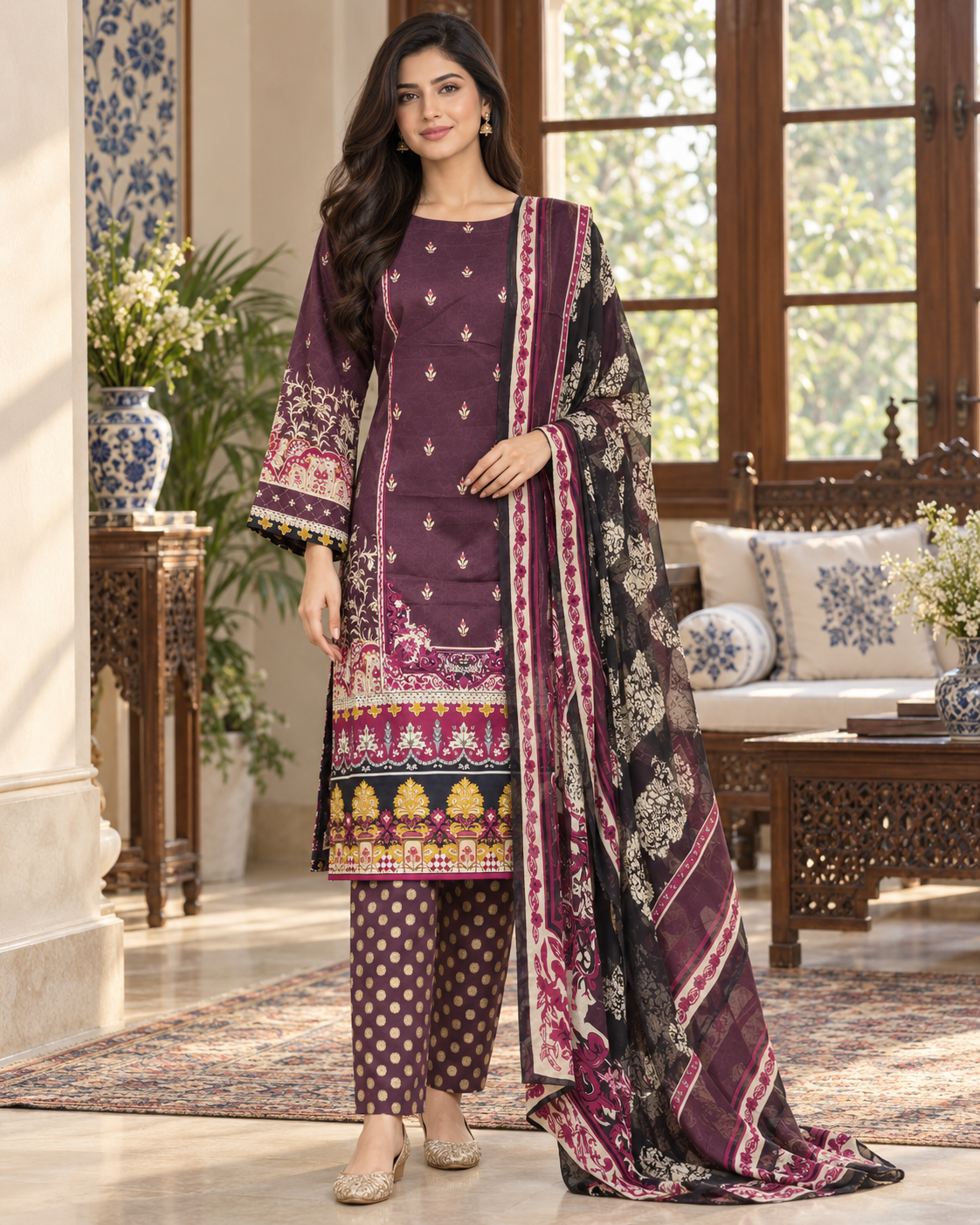 New Ready Made Digital Printed Suit From The Brand Bin Saeed