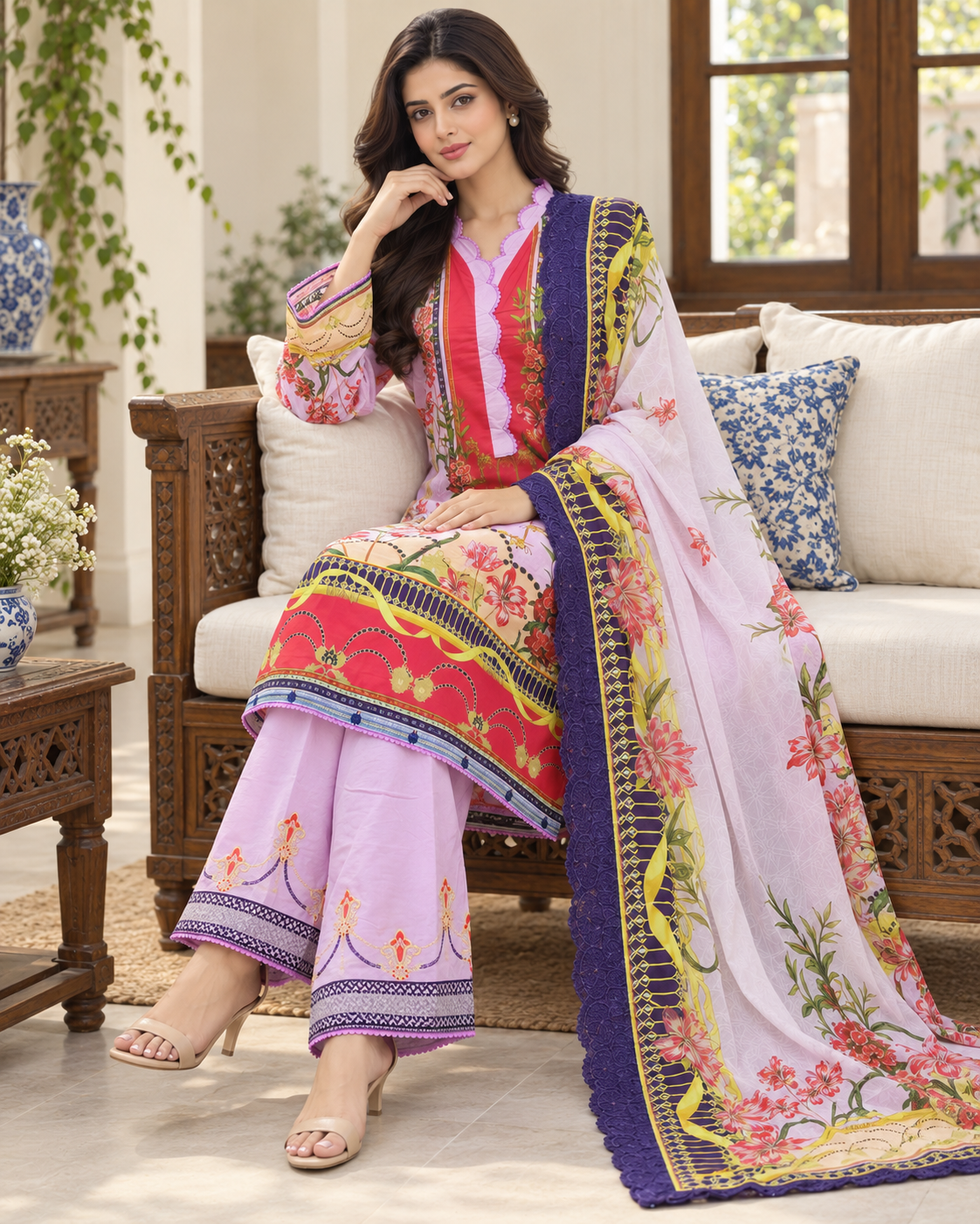 New Ready Made Digital Printed Suit From The Brand Bin Saeed