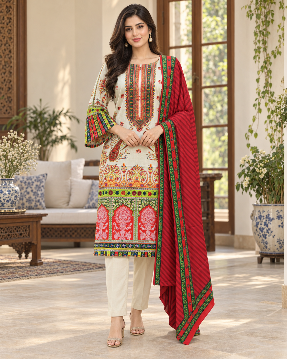 Bint-e-Noor Attractive Elegant Embroidered Cotton 3psc Collection