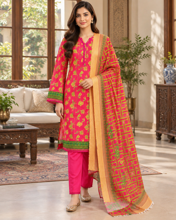 Bint-e-Noor Attractive Elegant Digital Printed Cotton 3psc Collection