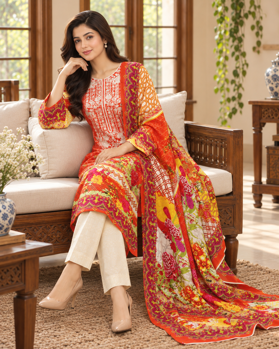 Bint-e-Noor Attractive Elegant Embroidered Cotton 3psc Collection