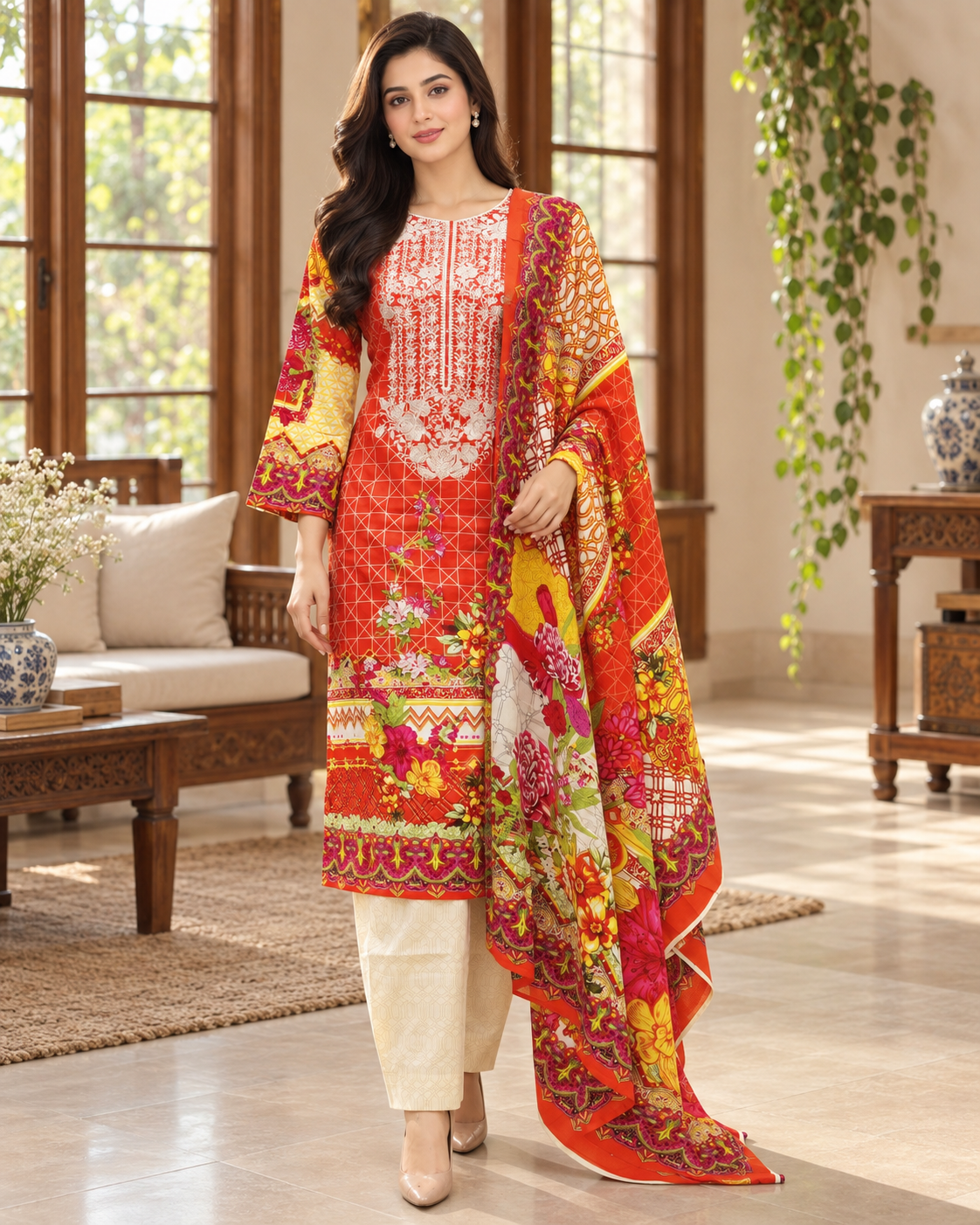 Bint-e-Noor Attractive Elegant Embroidered Cotton 3psc Collection