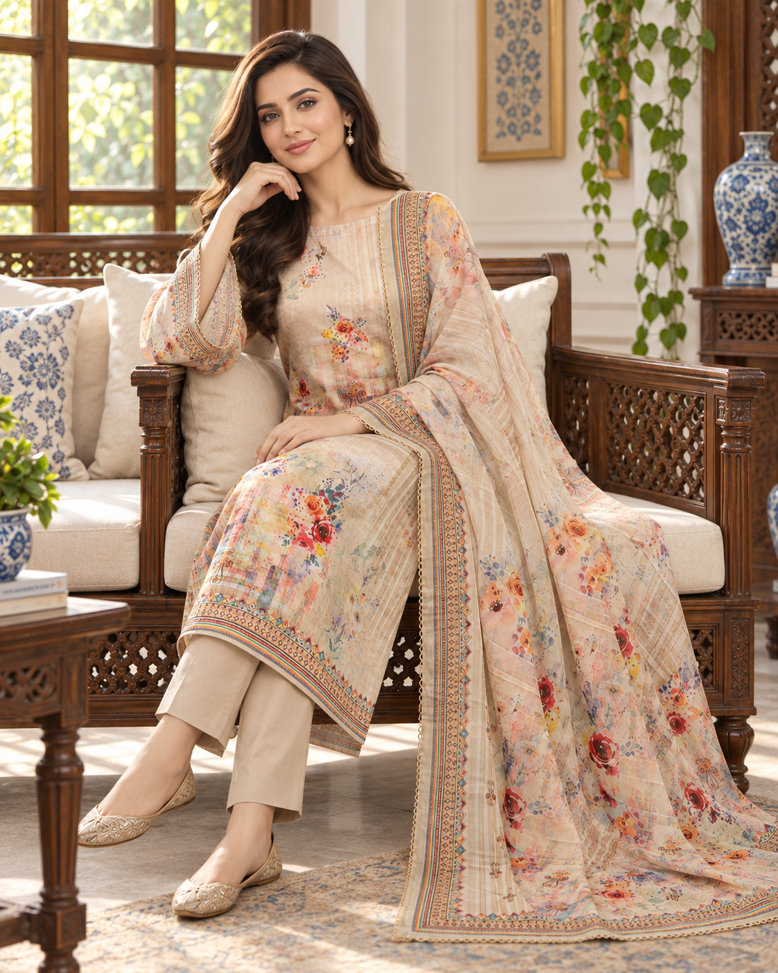 Bint-e-Noor Attractive Elegant Digital Print Cotton 3psc Collection