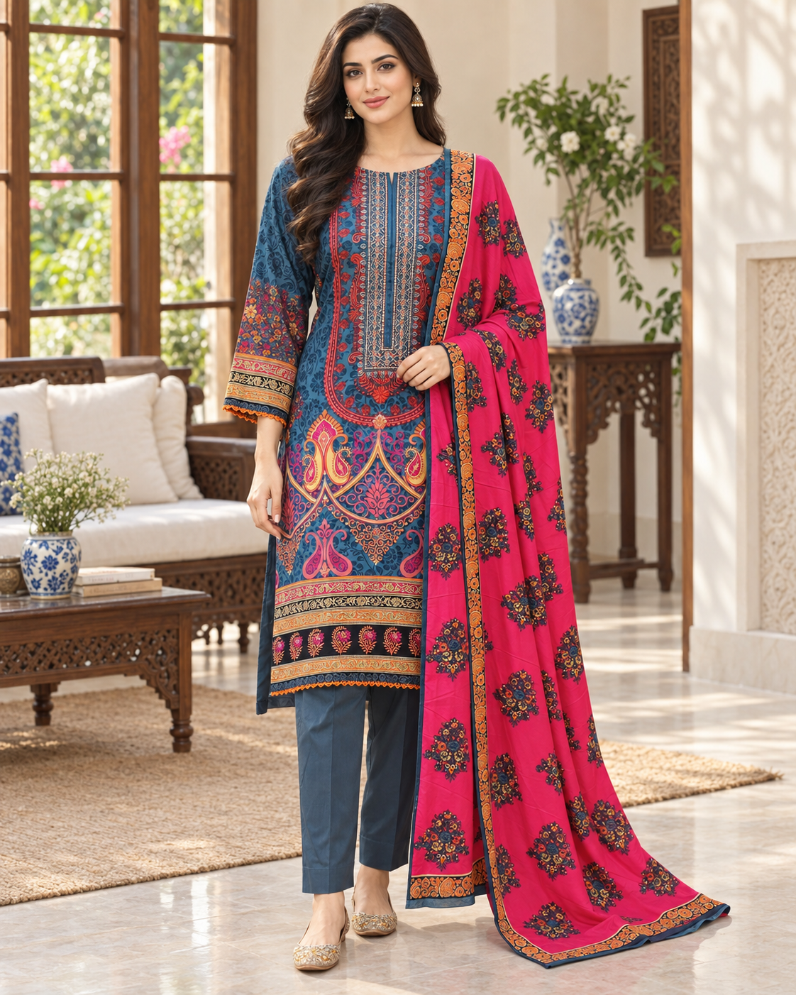 Bint-e-Noor Attractive Elegant Embroidered Cotton 3psc Collection