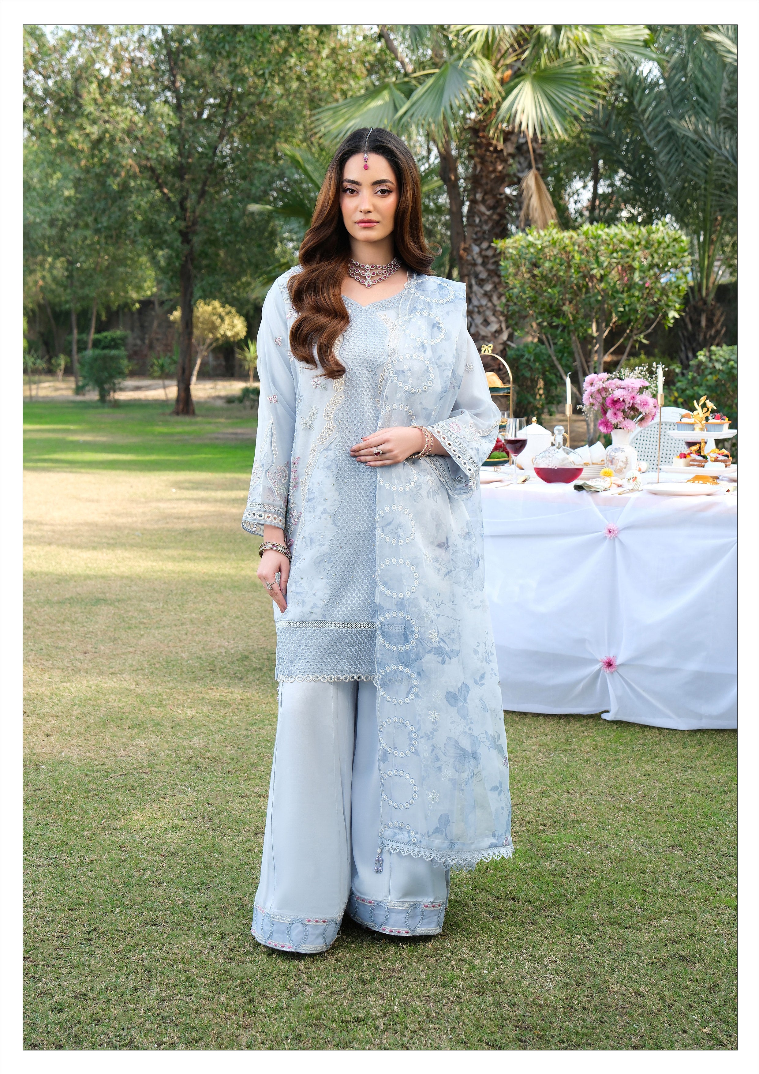 GUZEL MESSA STITCHED PREMIUM ORGANZA 3PSC