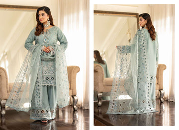 Ready to Wear 3 Piece Formal Embroidered Luxury Organza Suit