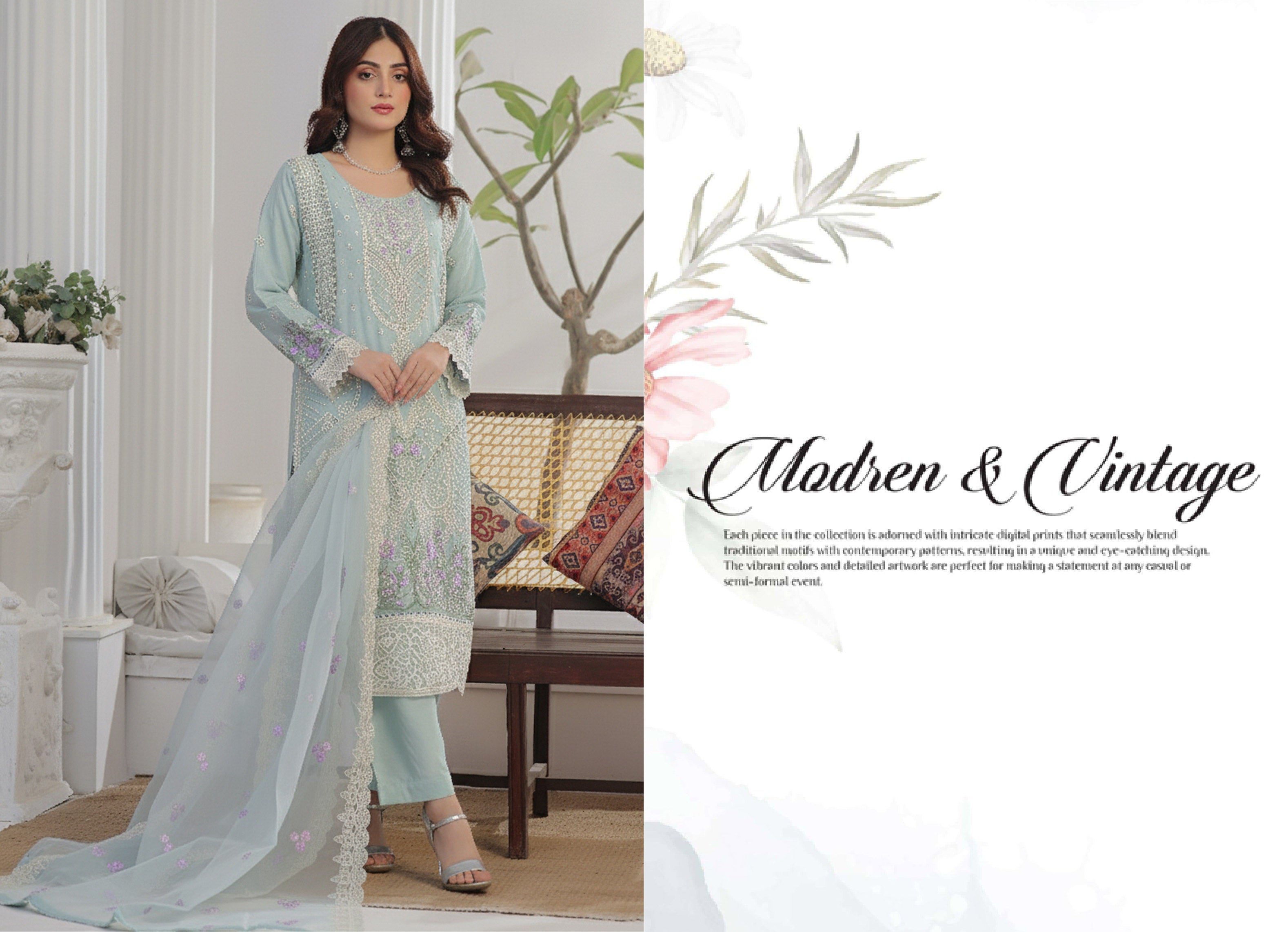 AL UMER BY DRESSLINE READY TO WEAR LUXURY EMBROIDERY ORGANZA COLLECTION