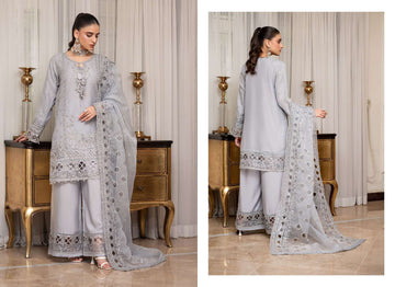 Ready to Wear 3 Piece Formal Embroidered Luxury Organza Suit