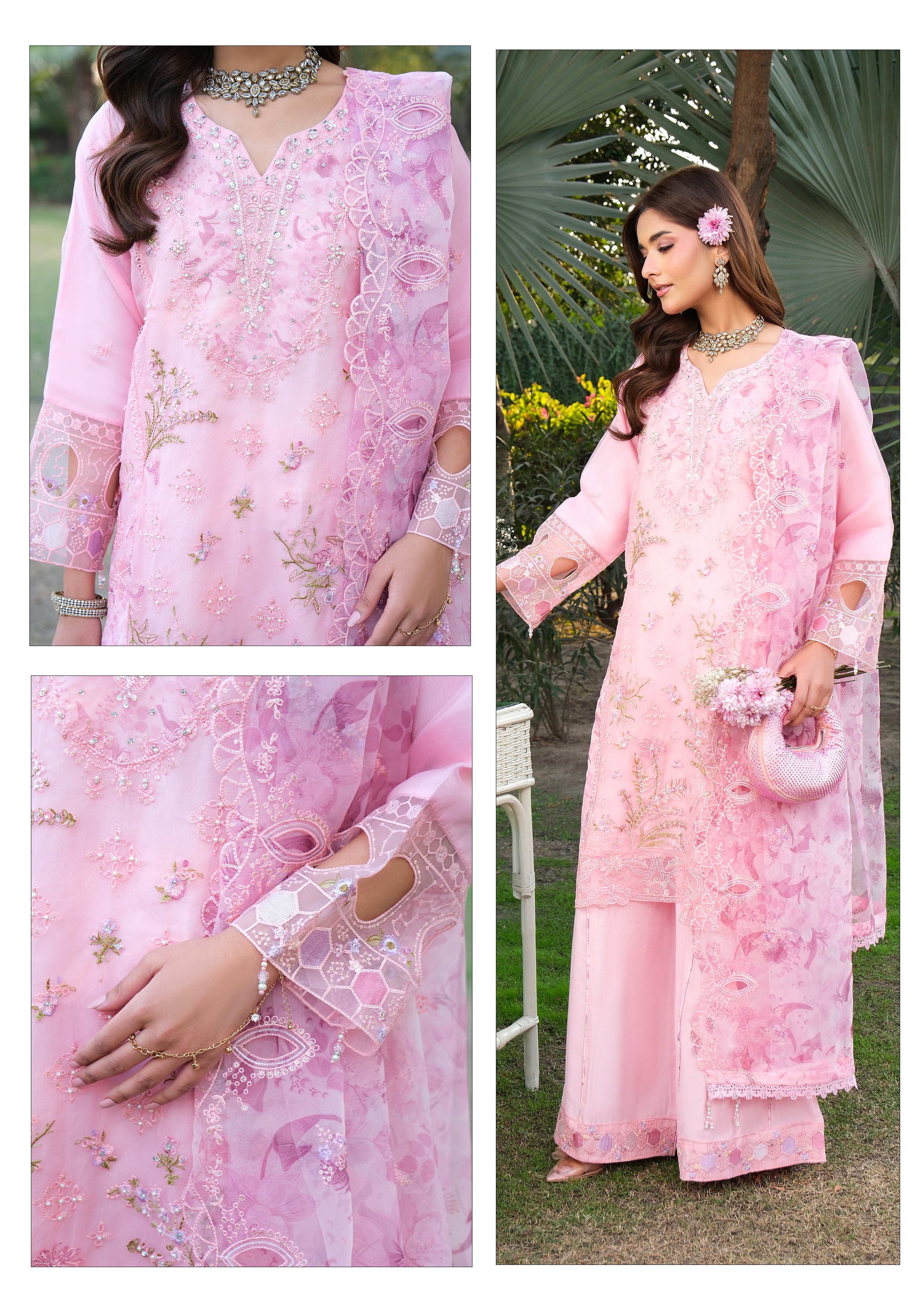 GUZEL MESSA STITCHED PREMIUM ORGANZA 3PSC