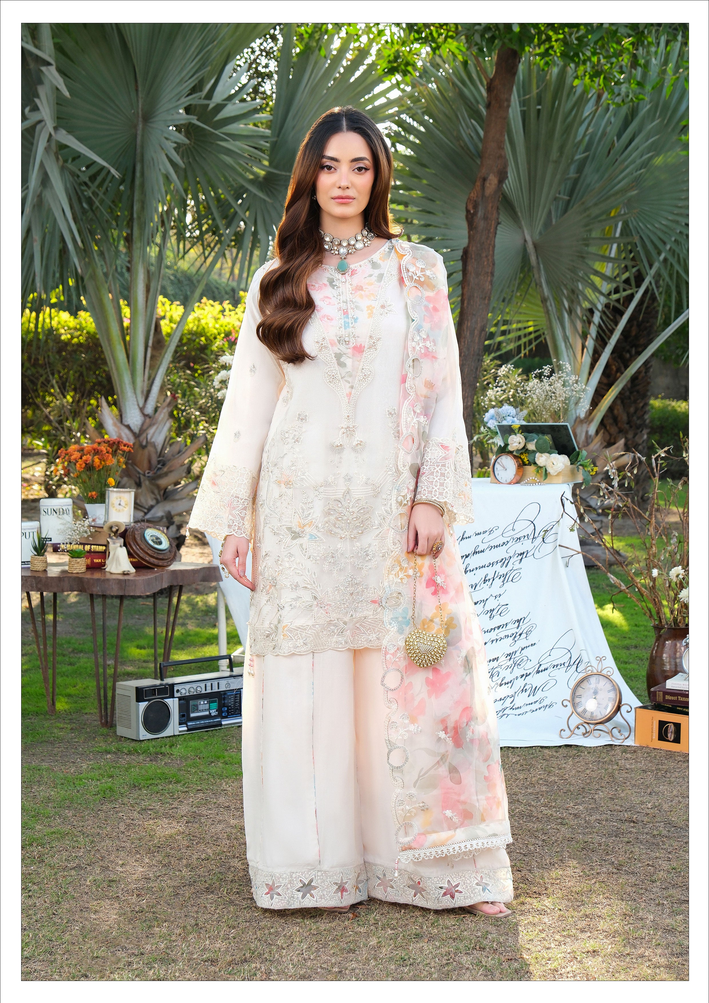 GUZEL MESSA STITCHED PREMIUM ORGANZA 3PSC