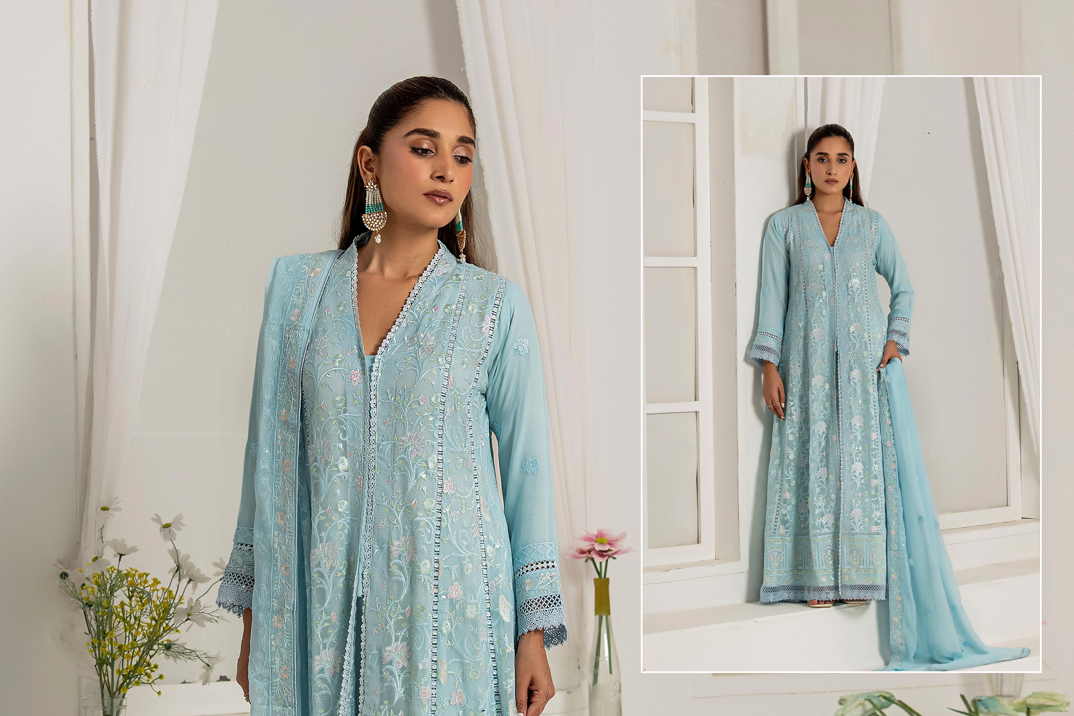 WARDAH UZAIR ELIGANCE LUXURY KOTI GOWNS COLLECTION