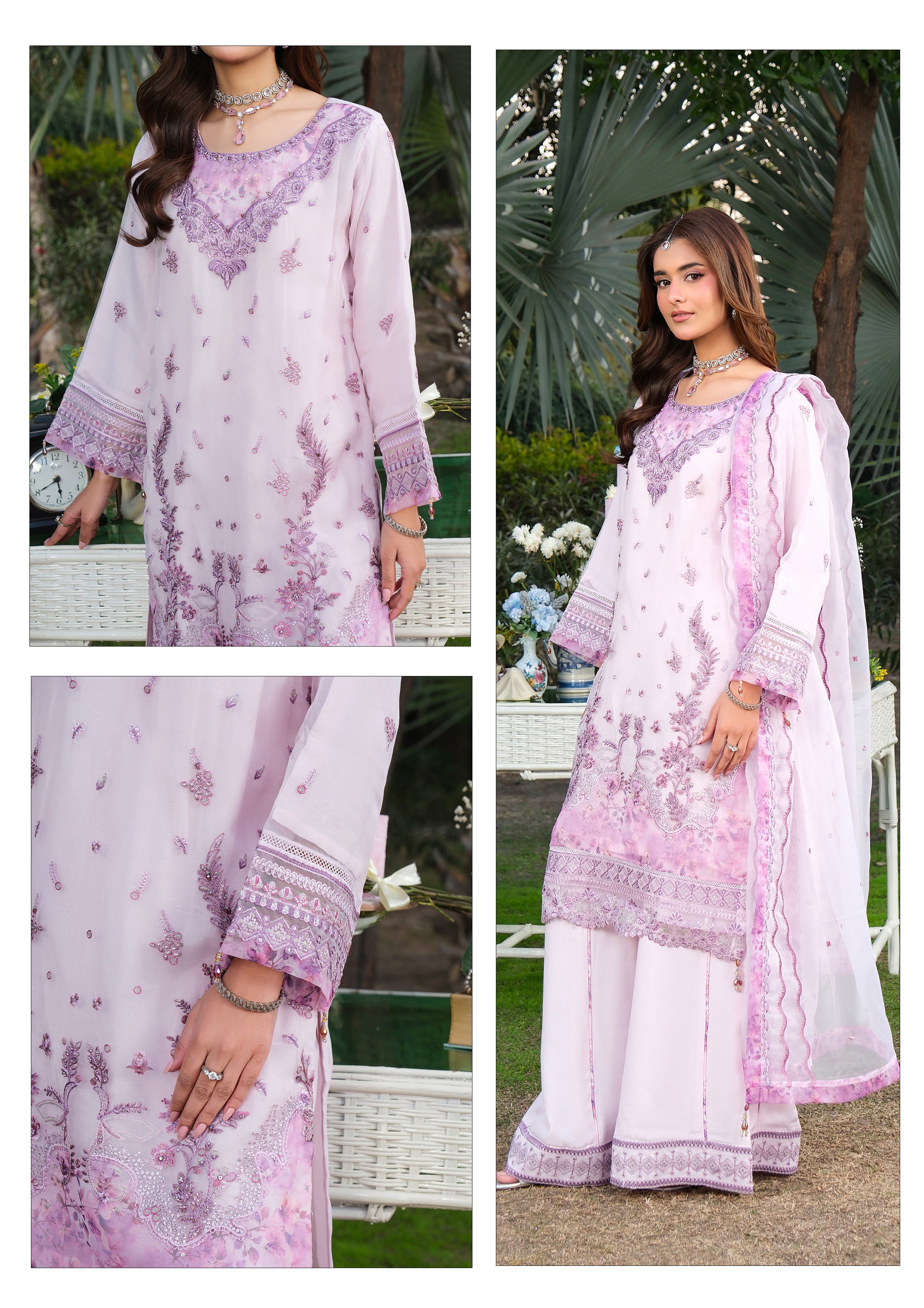 GUZEL MESSA STITCHED PREMIUM ORGANZA 3PSC