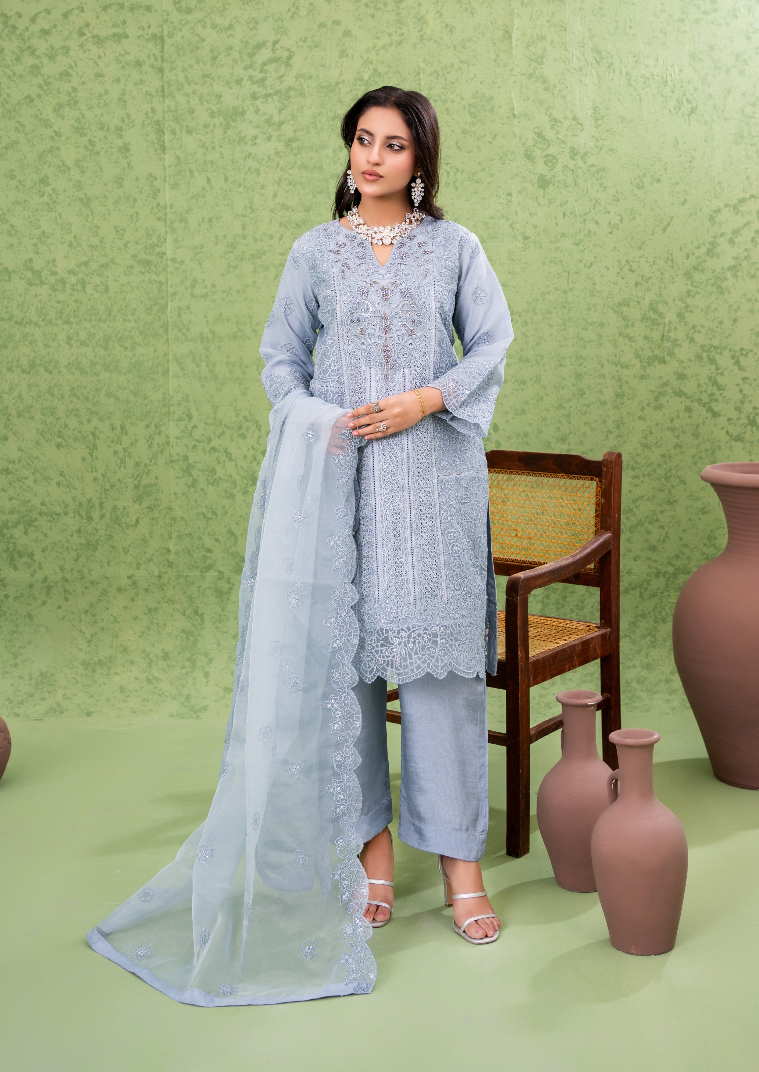 NAQSH Formal Festive ORGANZA EMBROIDERED COLLECTION